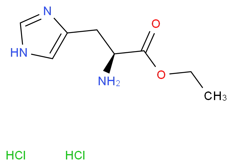 ethyl (2S)-2-amino-3-(1H-imidazol-4-yl)propanoate dihydrochloride_分子结构_CAS_35166-54-2