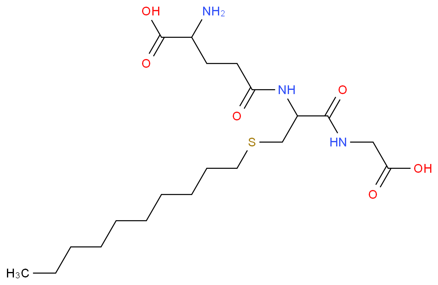 2-amino-4-({1-[(carboxymethyl)carbamoyl]-2-(decylsulfanyl)ethyl}carbamoyl)butanoic acid_分子结构_CAS_102814-04-0