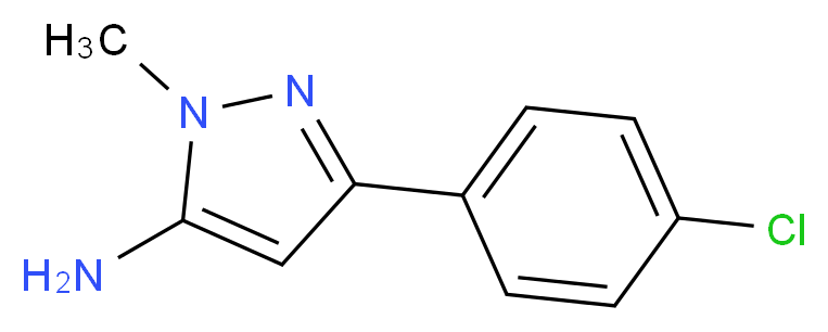 3-(4-chlorophenyl)-1-methyl-1H-pyrazol-5-amine_分子结构_CAS_126417-82-1)