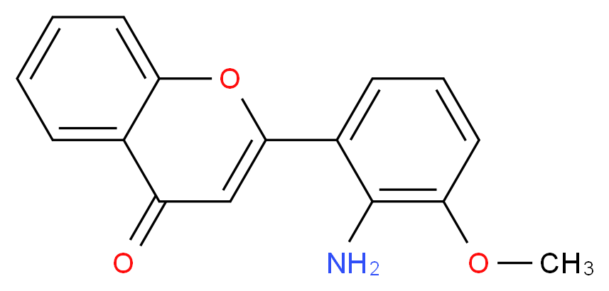 2-(2-amino-3-methoxyphenyl)-4H-chromen-4-one_分子结构_CAS_167869-21-8