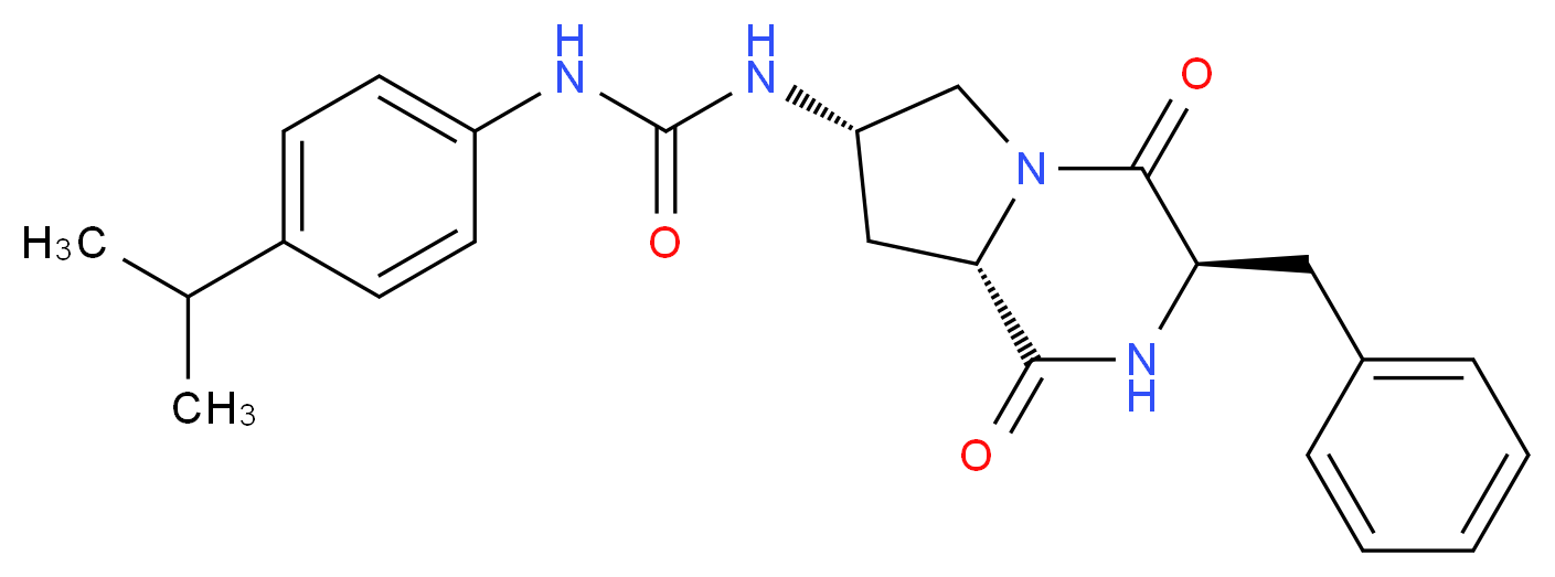 N-[(3R,7S,8aS)-3-benzyl-1,4-dioxooctahydropyrrolo[1,2-a]pyrazin-7-yl]-N'-(4-isopropylphenyl)urea_分子结构_CAS_)