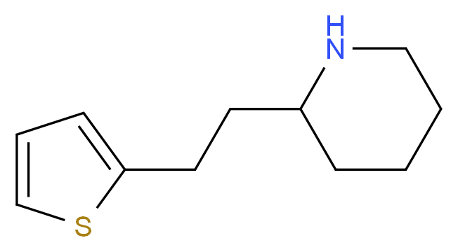 2-[2-(thiophen-2-yl)ethyl]piperidine_分子结构_CAS_938458-99-2