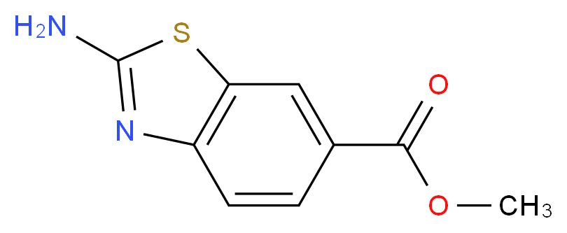 2-Amino-benzothiazole-6-carboxylic acid methyl ester_分子结构_CAS_66947-92-0)