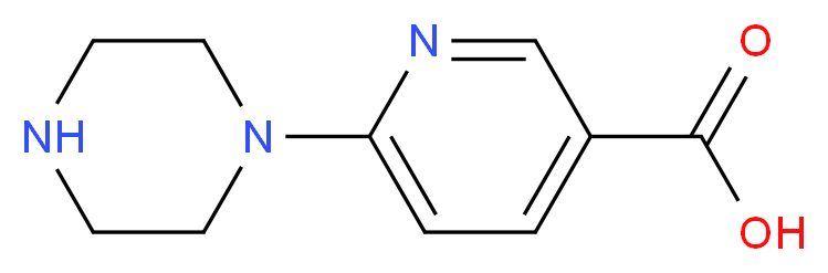 6-(Piperazin-1-yl)nicotinic acid_分子结构_CAS_278803-18-2)