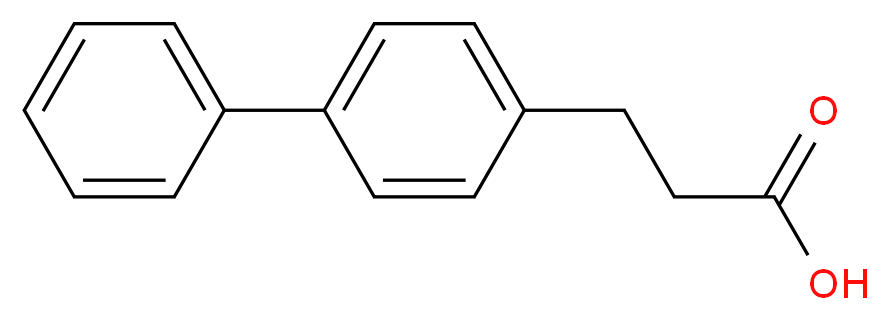 3-(4-phenylphenyl)propanoic acid_分子结构_CAS_35888-99-4