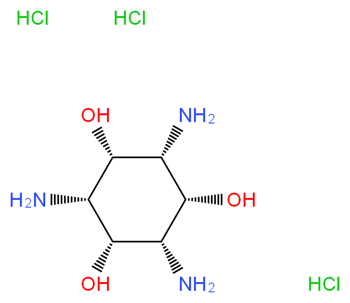 (1R,2R,3s,4s,5S,6S)-2,4,6-triaminocyclohexane-1,3,5-triol trihydrochloride_分子结构_CAS_6988-69-8