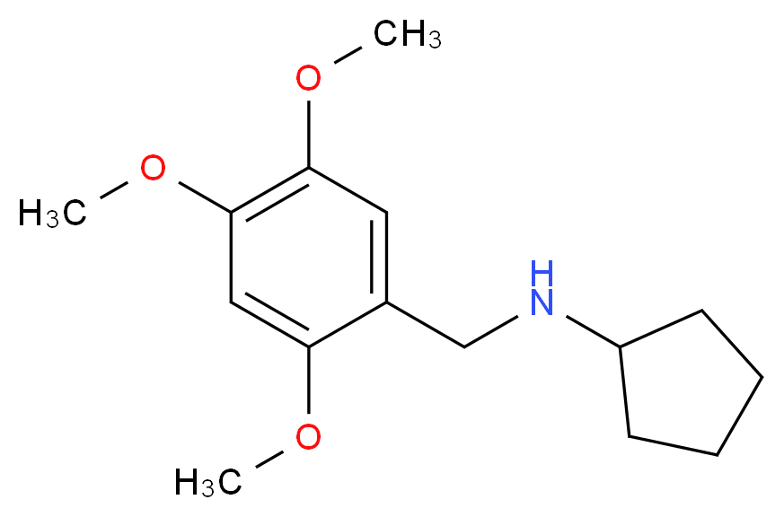 N-[(2,4,5-trimethoxyphenyl)methyl]cyclopentanamine_分子结构_CAS_499997-33-0