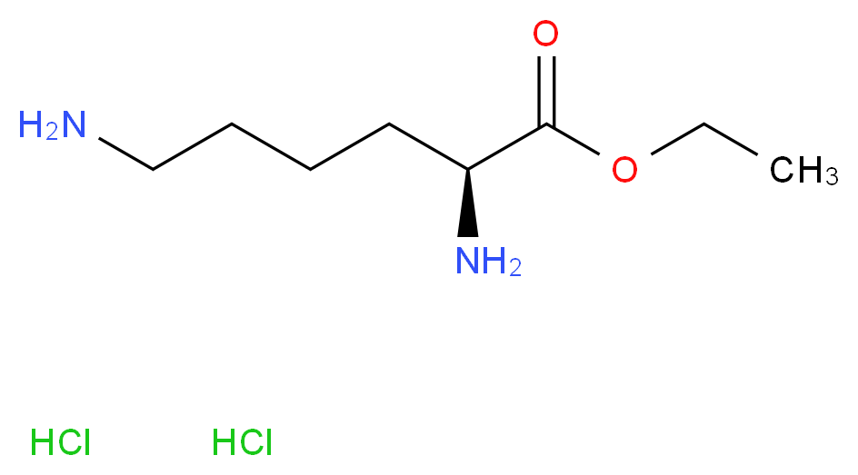 ethyl (2S)-2,6-diaminohexanoate dihydrochloride_分子结构_CAS_3844-53-9