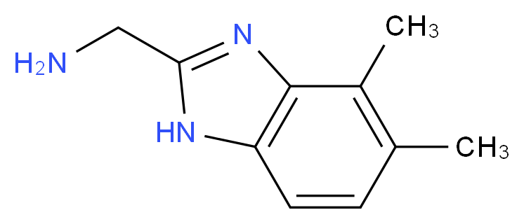 (4,5-dimethyl-1H-1,3-benzodiazol-2-yl)methanamine_分子结构_CAS_1119451-11-4