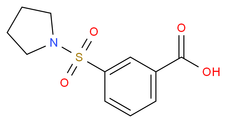 3-(pyrrolidin-1-ylsulfonyl)benzoic acid_分子结构_CAS_)