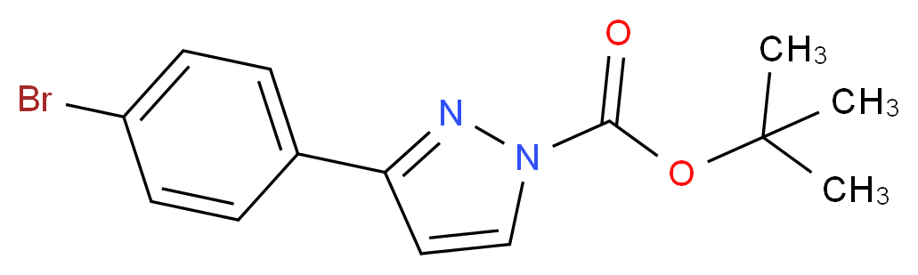 tert-Butyl 3-(4-bromophenyl)-1H-pyrazole-1-carboxylate_分子结构_CAS_1199773-38-0)