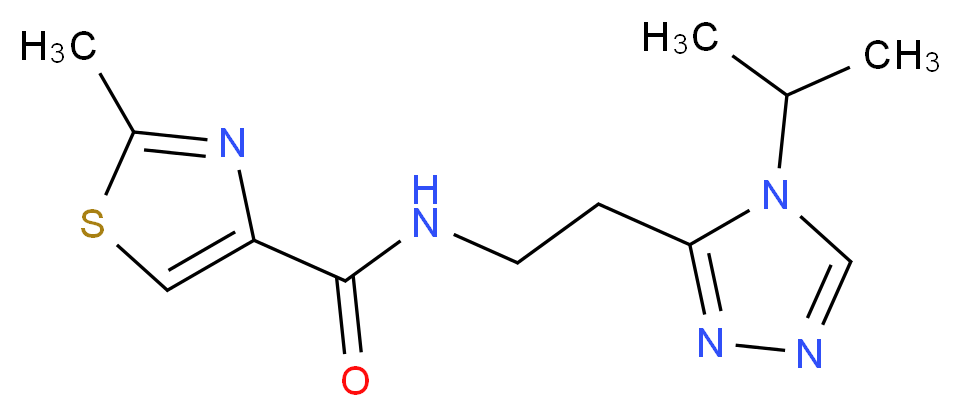 N-[2-(4-isopropyl-4H-1,2,4-triazol-3-yl)ethyl]-2-methyl-1,3-thiazole-4-carboxamide_分子结构_CAS_)