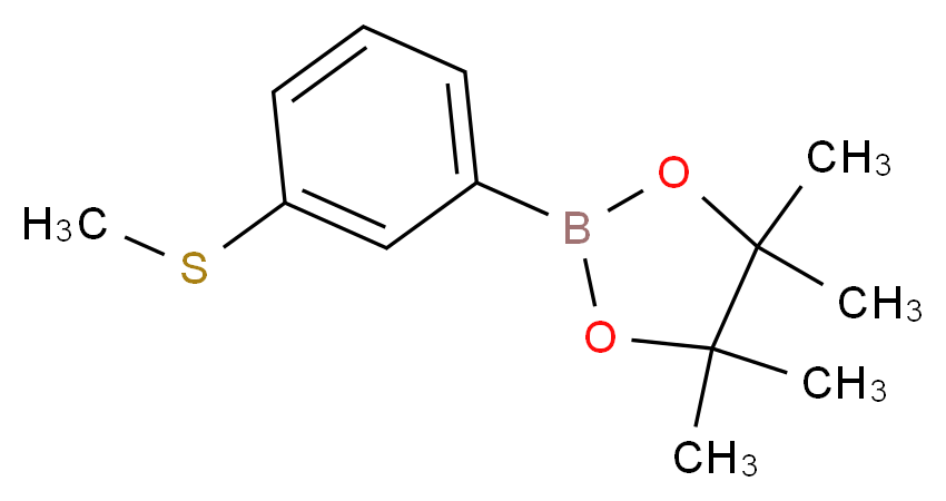 4,4,5,5-tetramethyl-2-[3-(methylsulfanyl)phenyl]-1,3,2-dioxaborolane_分子结构_CAS_710348-63-3