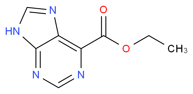 ethyl 9H-purine-6-carboxylate_分子结构_CAS_40769-66-2)