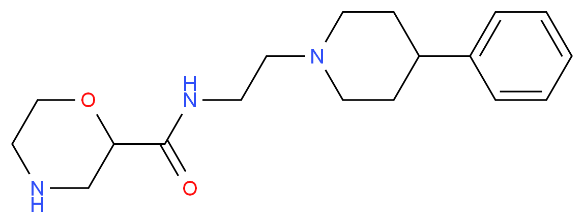 N-[2-(4-phenylpiperidin-1-yl)ethyl]morpholine-2-carboxamide_分子结构_CAS_)