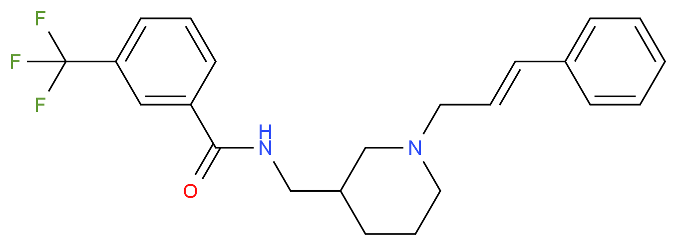 N-({1-[(2E)-3-phenyl-2-propen-1-yl]-3-piperidinyl}methyl)-3-(trifluoromethyl)benzamide_分子结构_CAS_)