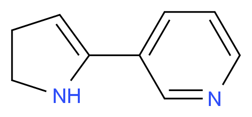 3-(4,5-dihydro-1H-pyrrol-2-yl)pyridine_分子结构_CAS_532-12-7