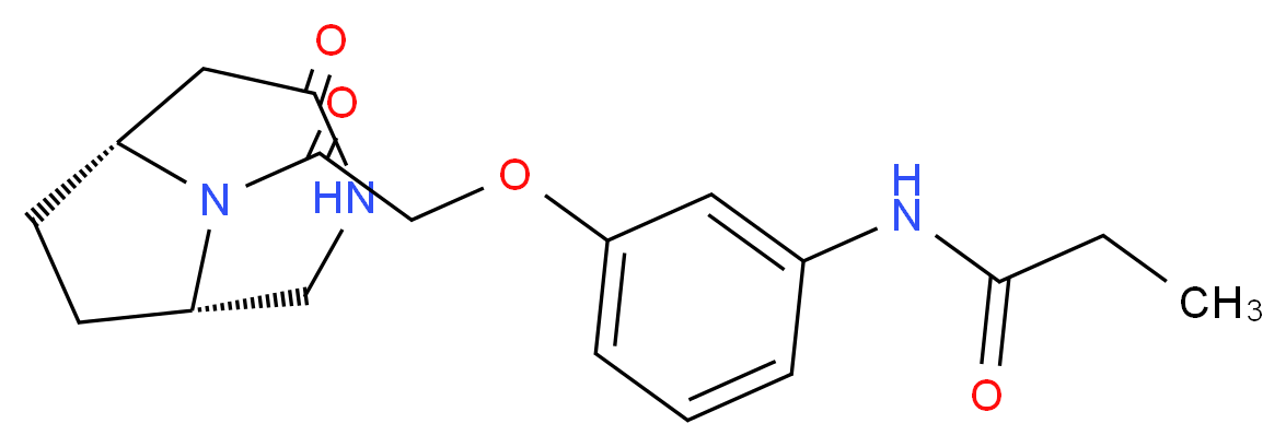 N-(3-{2-oxo-2-[(1S*,6R*)-4-oxo-3,9-diazabicyclo[4.2.1]non-9-yl]ethoxy}phenyl)propanamide_分子结构_CAS_)