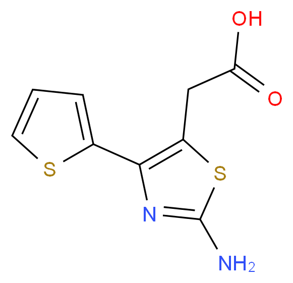 (2-Amino-4-thiophen-2-yl-thiazol-5-yl)-acetic acid_分子结构_CAS_)