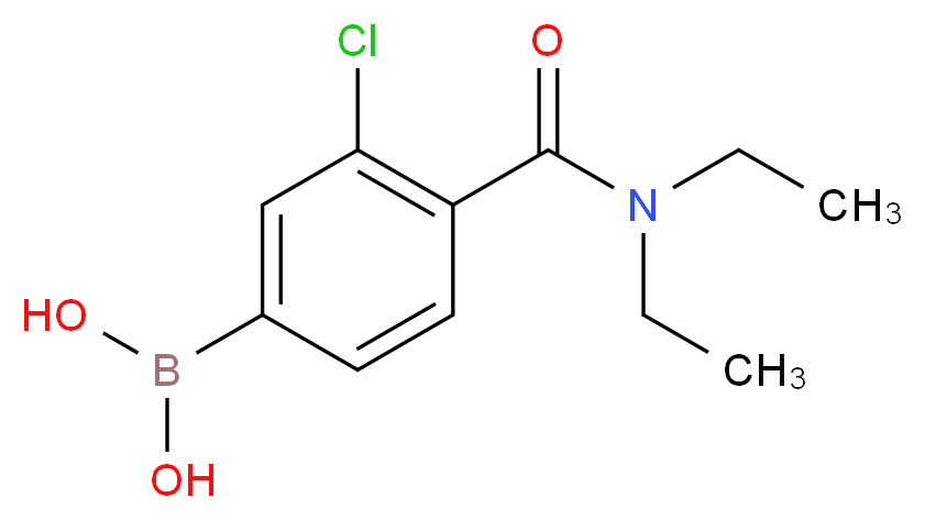 3-Chloro-4-(N,N-diethylcarbamoyl)benzeneboronic acid 98%_分子结构_CAS_850589-48-9)