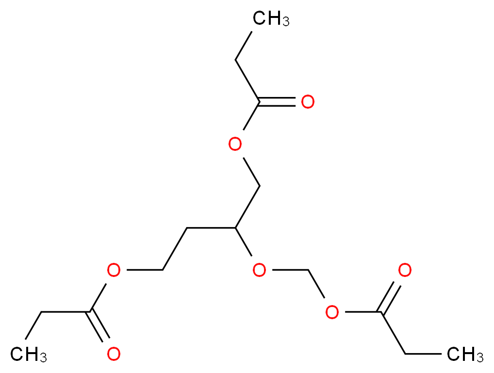 {[1,4-bis(propanoyloxy)butan-2-yl]oxy}methyl propanoate_分子结构_CAS_104478-28-6