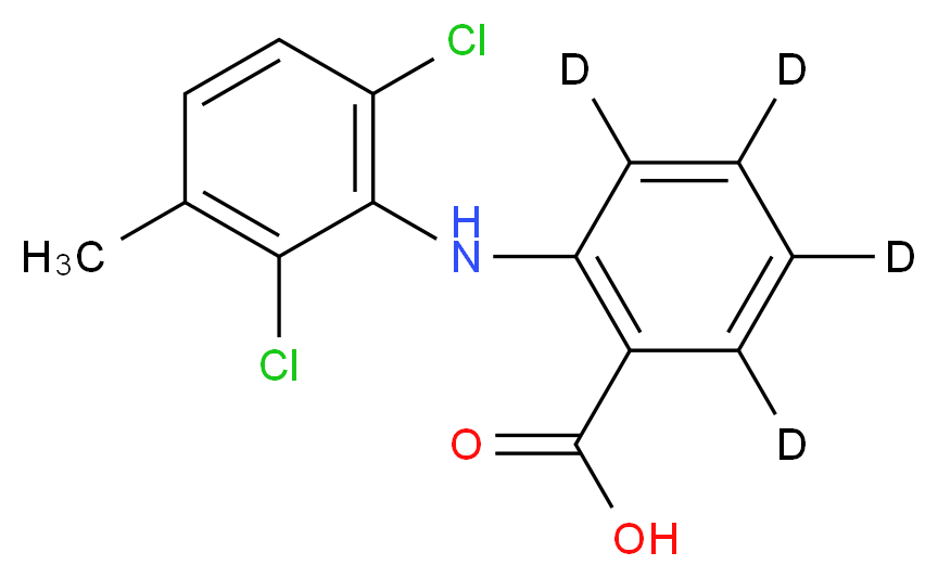 2-[(2,6-dichloro-3-methylphenyl)amino](<sup>2</sup>H<sub>4</sub>)benzoic acid_分子结构_CAS_1185072-18-7