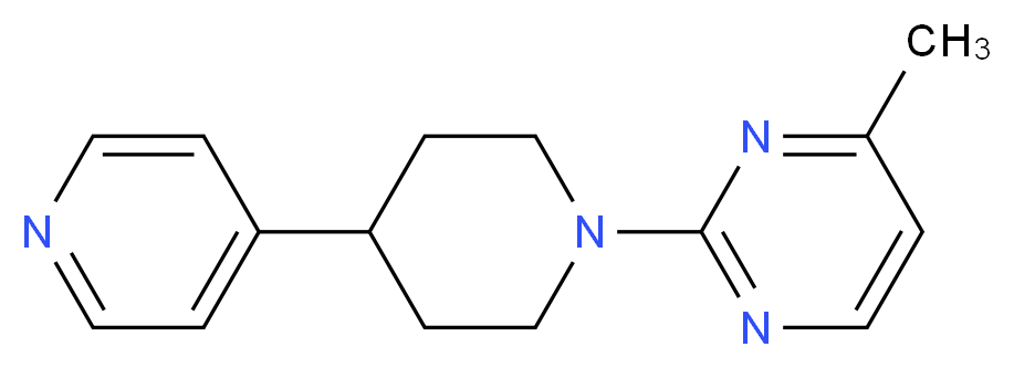4-methyl-2-(4-pyridin-4-ylpiperidin-1-yl)pyrimidine_分子结构_CAS_)
