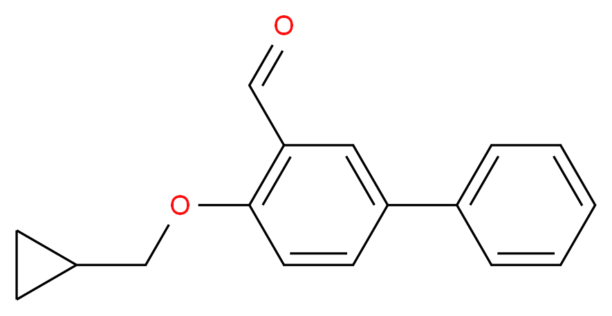 4-(Cyclopropylmethoxy)[1,1'-biphenyl]-3-carbaldehyde_分子结构_CAS_)