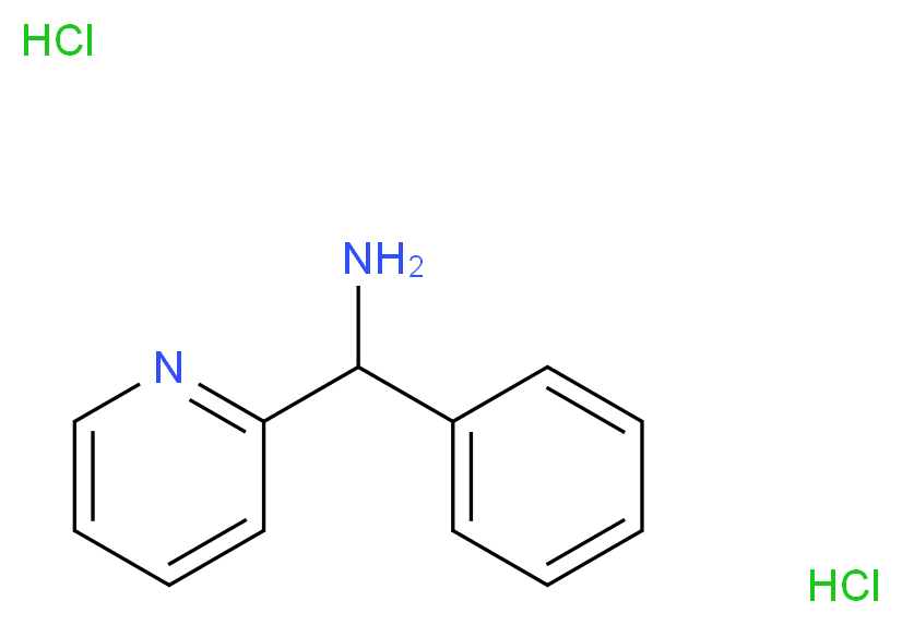1-phenyl-1-pyridin-2-ylmethanamine dihydrochloride_分子结构_CAS_39930-11-5)