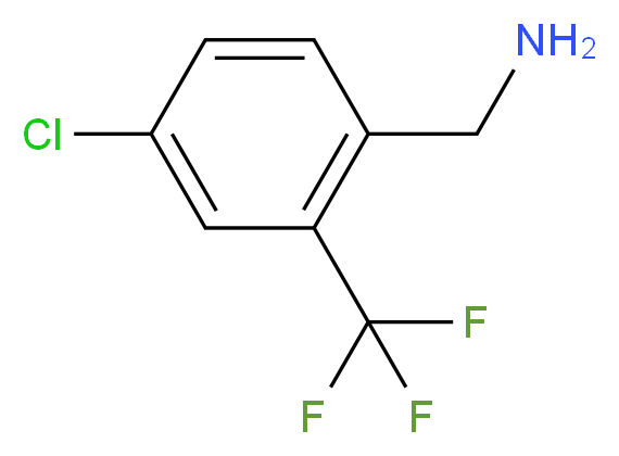 [4-chloro-2-(trifluoromethyl)phenyl]methanamine_分子结构_CAS_771583-81-4
