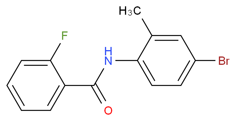 N-(4-bromo-2-methylphenyl)-2-fluorobenzamide_分子结构_CAS_330469-20-0