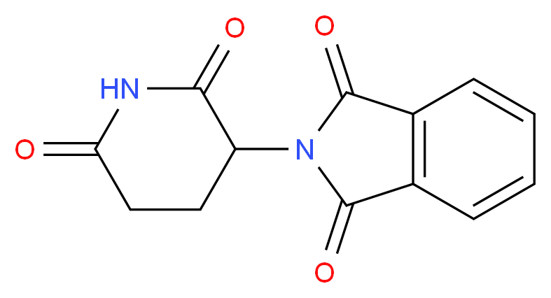 2-(2,6-dioxopiperidin-3-yl)-2,3-dihydro-1H-isoindole-1,3-dione_分子结构_CAS_50-35-1