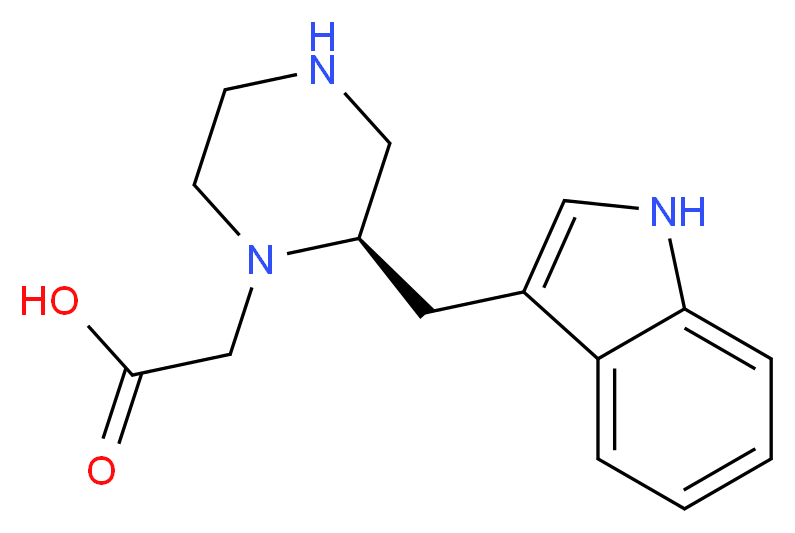 (R)-2-(2-((1H-indol-3-yl)methyl)piperazin-1-yl)acetic acid_分子结构_CAS_1060813-84-4)