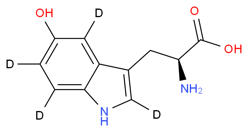 (2S)-2-amino-3-[5-hydroxy(2,4,6,7-<sup>2</sup>H<sub>4</sub>)-1H-indol-3-yl]propanoic acid_分子结构_CAS_1246818-91-6