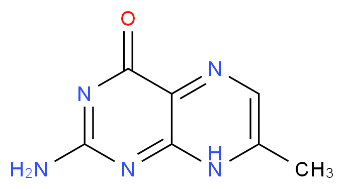 2-amino-7-methyl-4,8-dihydropteridin-4-one_分子结构_CAS_13040-58-9