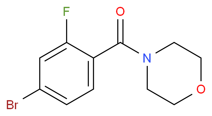 4-(4-bromo-2-fluorobenzoyl)morpholine_分子结构_CAS_924642-61-5