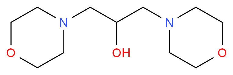 1,3-bis(morpholin-4-yl)propan-2-ol_分子结构_CAS_7250-87-5