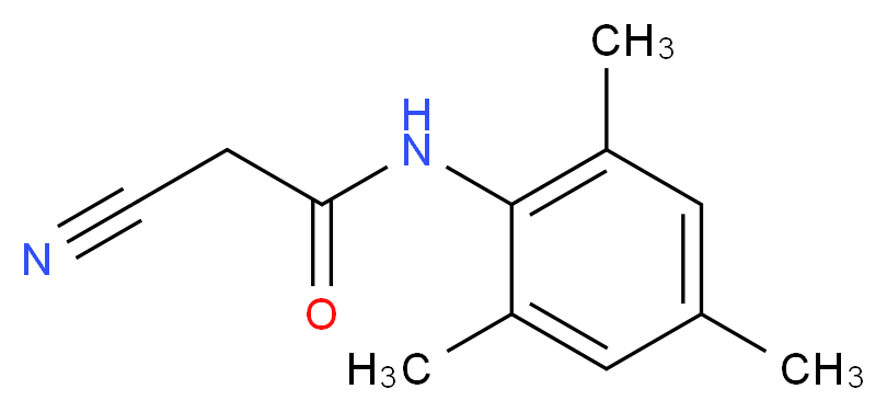 2-Cyano-N-(2,4,6-trimethyl-phenyl)-acetamide_分子结构_CAS_24578-56-1)