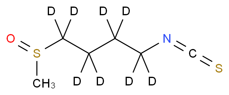 1-isothiocyanato-4-methanesulfinyl(<sup>2</sup>H<sub>8</sub>)butane_分子结构_CAS_836682-32-7