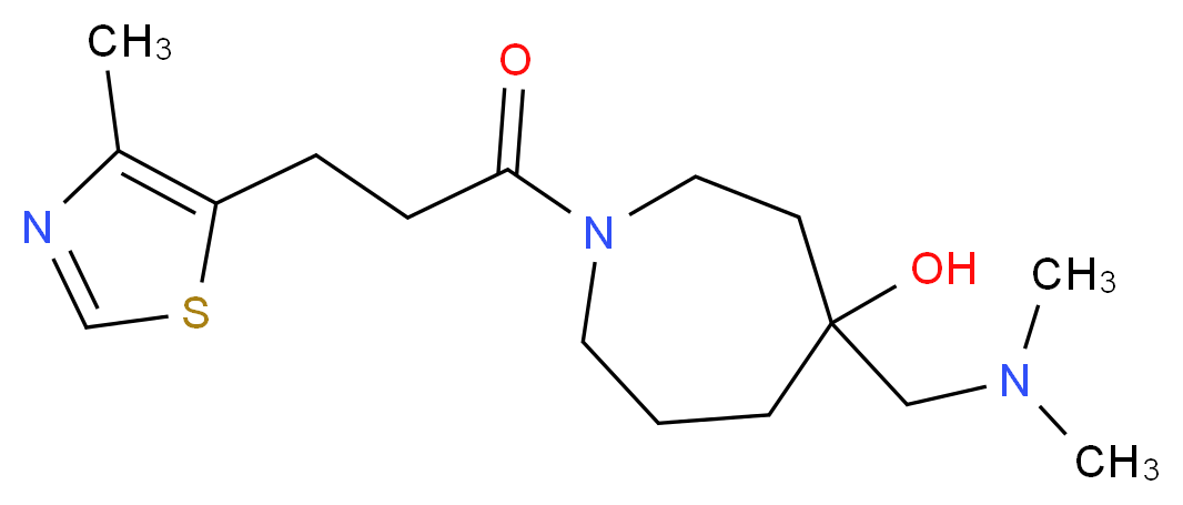 4-[(dimethylamino)methyl]-1-[3-(4-methyl-1,3-thiazol-5-yl)propanoyl]-4-azepanol_分子结构_CAS_)