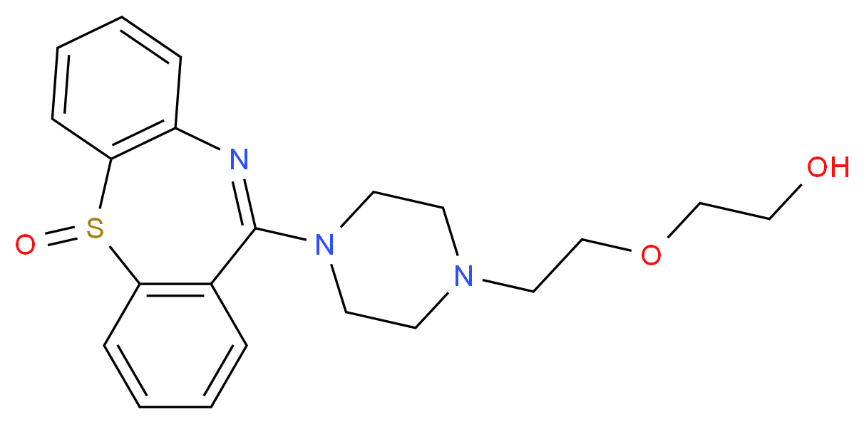 10-{4-[2-(2-hydroxyethoxy)ethyl]piperazin-1-yl}-2λ<sup>4</sup>-thia-9-azatricyclo[9.4.0.0<sup>3</sup>,<sup>8</sup>]pentadeca-1(11),3(8),4,6,9,12,14-heptaen-2-one_分子结构_CAS_329216-63-9