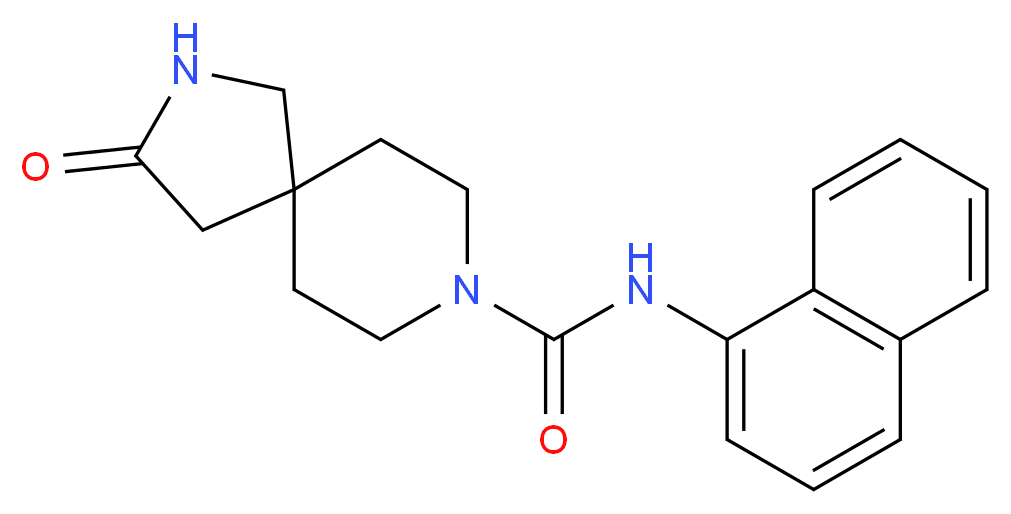 N-1-naphthyl-3-oxo-2,8-diazaspiro[4.5]decane-8-carboxamide_分子结构_CAS_)