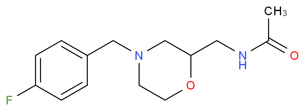 N-({4-[(4-fluorophenyl)methyl]morpholin-2-yl}methyl)acetamide_分子结构_CAS_112913-94-7