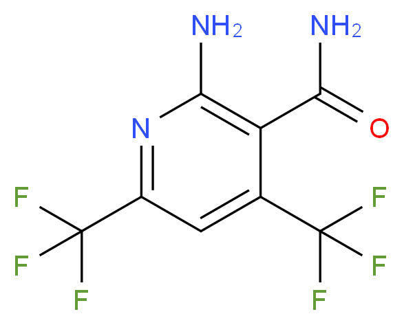2-amino-4,6-bis(trifluoromethyl)pyridine-3-carboxamide_分子结构_CAS_45695-56-5