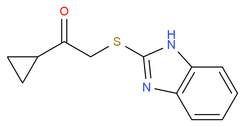 2-(1H-1,3-benzodiazol-2-ylsulfanyl)-1-cyclopropylethan-1-one_分子结构_CAS_27784-55-0