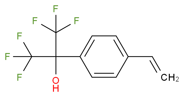 1,1,1,3,3,3-Hexafluoro-2-(4-vinylphenyl)propan-2-ol 97%_分子结构_CAS_122056-08-0)