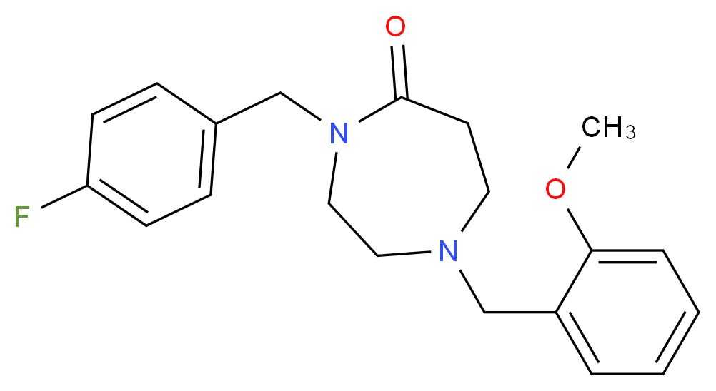 4-(4-fluorobenzyl)-1-(2-methoxybenzyl)-1,4-diazepan-5-one_分子结构_CAS_)