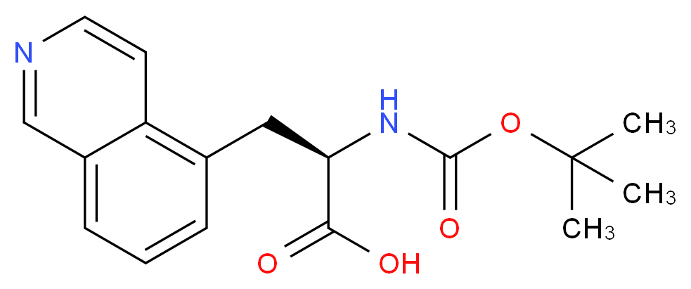 (2R)-2-{[(tert-butoxy)carbonyl]amino}-3-(isoquinolin-5-yl)propanoic acid_分子结构_CAS_)