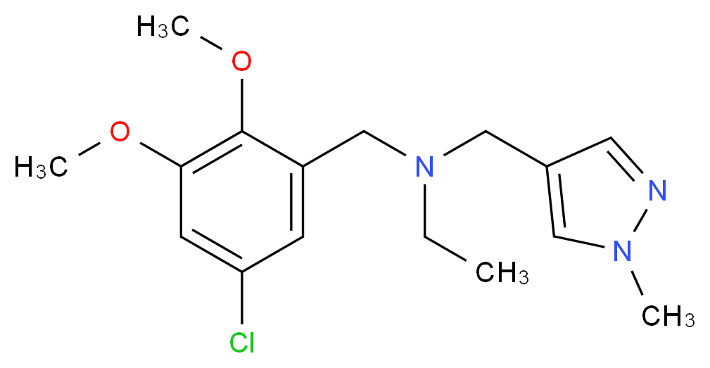(5-chloro-2,3-dimethoxybenzyl)ethyl[(1-methyl-1H-pyrazol-4-yl)methyl]amine_分子结构_CAS_)