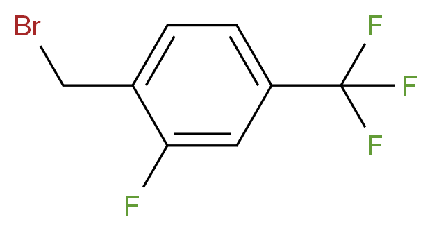 1-(bromomethyl)-2-fluoro-4-(trifluoromethyl)benzene_分子结构_CAS_239087-07-1